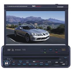 XO Vision XOVision X400GBT Car Video Player - 7 DVD-RW, DVD+RW, CD-RW, Secure Digital (SD) - DVD Video, DivX, MP3, Video CD, SVCD, CD-DA, MPEG-4, XviD, AVI, MP4, WMA - 1