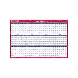 At-A-Glance 2008 Reversible/Erasable Horizontal/Vertical Yearly Wall Planner, 48 x 32 , Red/Blue