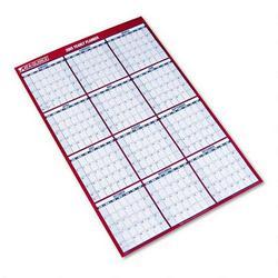 At-A-Glance 2008 Reversible/Erasable Yearly Wall Planner, Paper Version, 24 x 36 , Red/Blue