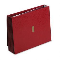 Esselte Pendaflex Corp. 5 1/4 Expanding Wallet, Velcro Closure, 12 x 10, 6 Pockets/5 Tabs, Red
