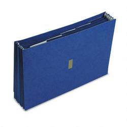 Esselte Pendaflex Corp. 5 1/4 Expanding Wallet, Velcro Closure, 15 x 10, 6 Pockets/5 Tabs, Dark Blue