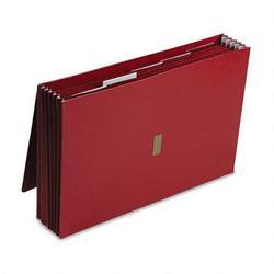 Esselte Pendaflex Corp. 5 1/4 Expanding Wallet, Velcro Closure, 15 x 10, 6 Pockets/5 Tabs, Red