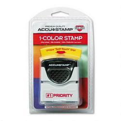 Consolidated Stamp ACCUSTAMP® Pre Inked One Color PRIORITY Stamp, 1/2 x 1 5/8, Red