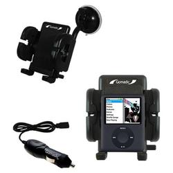 Gomadic Apple Nano Video Gen 3 Auto Windshield Holder with Car Charger - Uses TipExchange