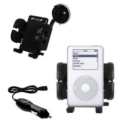 Gomadic Apple iPod 4G 20GB Auto Windshield Holder with Car Charger - Uses TipExchange