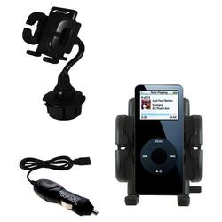 Gomadic Apple iPod 80GB Auto Cup Holder with Car Charger - Uses TipExchange