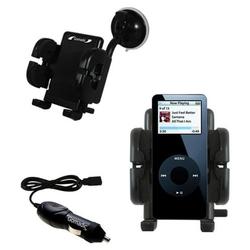 Gomadic Apple iPod 80GB Auto Windshield Holder with Car Charger - Uses TipExchange