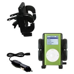 Gomadic Apple iPod Mini Auto Vent Holder with Car Charger - Uses TipExchange
