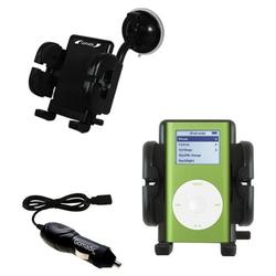 Gomadic Apple iPod Mini Auto Windshield Holder with Car Charger - Uses TipExchange