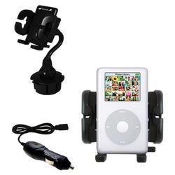 Gomadic Apple iPod Photo (30GB) Auto Cup Holder with Car Charger - Uses TipExchange