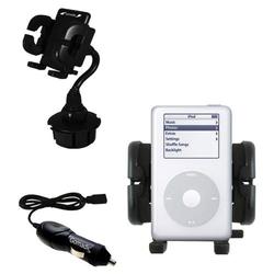 Gomadic Apple iPod Photo (40GB) Auto Cup Holder with Car Charger - Uses TipExchange
