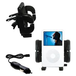 Gomadic Apple iPod Video (60GB) Auto Vent Holder with Car Charger - Uses TipExchange