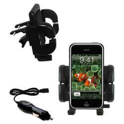 Gomadic Apple iPod touch Auto Vent Holder with Car Charger - Uses TipExchange