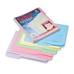 Esselte Pendaflex Corp. Assorted Color Printed Notes Folders, Letter, 1/3 Cut, Top Tabs, 30/Pack
