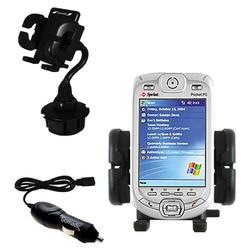 Gomadic Audiovox PPC 6601 Auto Cup Holder with Car Charger - Uses TipExchange