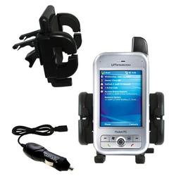 Gomadic Audiovox PPC 6700 Auto Vent Holder with Car Charger - Uses TipExchange