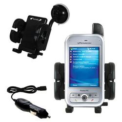 Gomadic Audiovox PPC 6700 Auto Windshield Holder with Car Charger - Uses TipExchange