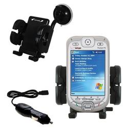 Gomadic Audiovox PPC XV6600 Auto Windshield Holder with Car Charger - Uses TipExchange