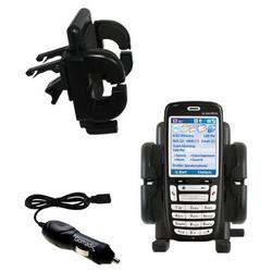 Gomadic Audiovox SMT 5600 Auto Vent Holder with Car Charger - Uses TipExchange