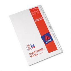 Avery-Dennison Avery® Style Legal Side Tab Dividers, Tab Titles 26 50, 14 x 8 1/2, 26/Set