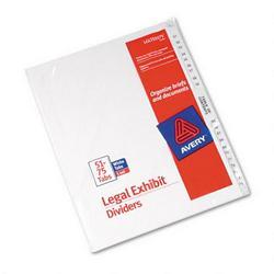 Avery-Dennison Avery® Style Legal Side Tab Dividers, Tab Titles 51 75, 11 x 8 1/2, 26/Set