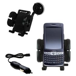 Gomadic BenQ P50 Auto Windshield Holder with Car Charger - Uses TipExchange