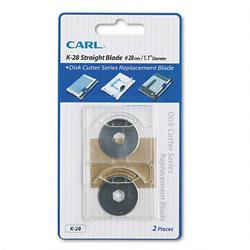 Carl Mfg,Usa Inc. Bidex Replacement Straight Blades for Heavy Duty Rotary Trimmers, 2/Pack