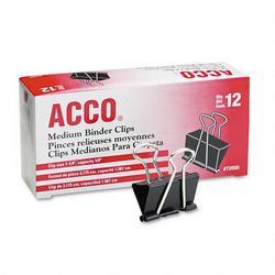 Acco Brands Inc. Binder Clips, 5/8 Capacity, 1 1/4 Wide