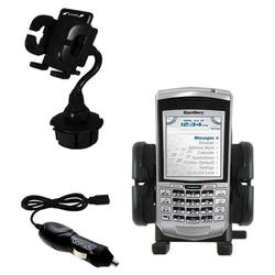 Gomadic Blackberry 7100g Auto Cup Holder with Car Charger - Uses TipExchange