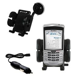 Gomadic Blackberry 7100g Auto Windshield Holder with Car Charger - Uses TipExchange