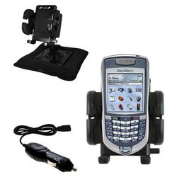 Gomadic Blackberry 7100i Auto Bean Bag Dash Holder with Car Charger - Uses TipExchange