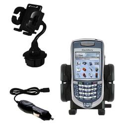 Gomadic Blackberry 7100i Auto Cup Holder with Car Charger - Uses TipExchange