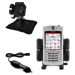 Gomadic Blackberry 7100v Auto Bean Bag Dash Holder with Car Charger - Uses TipExchange