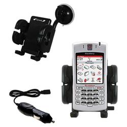 Gomadic Blackberry 7100v Auto Windshield Holder with Car Charger - Uses TipExchange