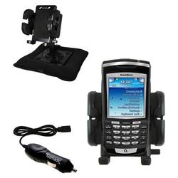 Gomadic Blackberry 7100x Auto Bean Bag Dash Holder with Car Charger - Uses TipExchange