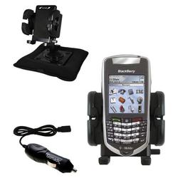Gomadic Blackberry 7105t Auto Bean Bag Dash Holder with Car Charger - Uses TipExchange