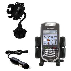 Gomadic Blackberry 7105t Auto Cup Holder with Car Charger - Uses TipExchange