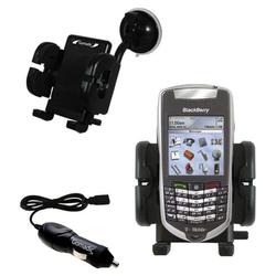 Gomadic Blackberry 7105t Auto Windshield Holder with Car Charger - Uses TipExchange