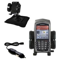 Gomadic Blackberry 7130e Auto Bean Bag Dash Holder with Car Charger - Uses TipExchange