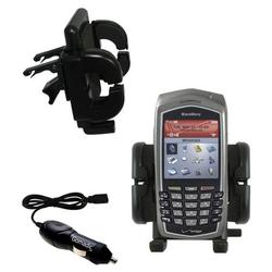 Gomadic Blackberry 7130e Auto Vent Holder with Car Charger - Uses TipExchange
