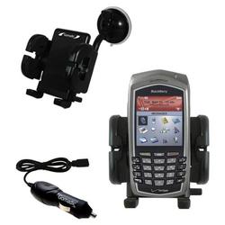 Gomadic Blackberry 7130e Auto Windshield Holder with Car Charger - Uses TipExchange
