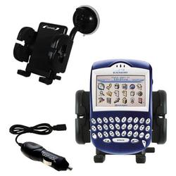 Gomadic Blackberry 7230 Auto Windshield Holder with Car Charger - Uses TipExchange