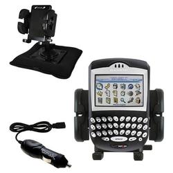 Gomadic Blackberry 7250 Auto Bean Bag Dash Holder with Car Charger - Uses TipExchange