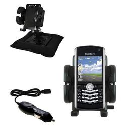 Gomadic Blackberry 8120 Auto Bean Bag Dash Holder with Car Charger - Uses TipExchange