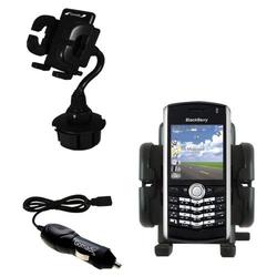 Gomadic Blackberry 8120 Auto Cup Holder with Car Charger - Uses TipExchange