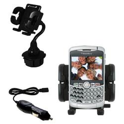 Gomadic Blackberry 8300 Curve Auto Cup Holder with Car Charger - Uses TipExchange