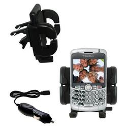 Gomadic Blackberry 8300 Curve Auto Vent Holder with Car Charger - Uses TipExchange