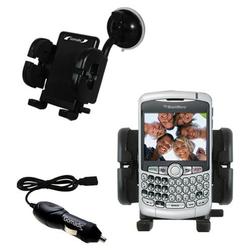 Gomadic Blackberry 8300 Curve Auto Windshield Holder with Car Charger - Uses TipExchange