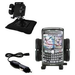 Gomadic Blackberry 8310 Auto Bean Bag Dash Holder with Car Charger - Uses TipExchange