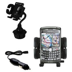 Gomadic Blackberry 8310 Auto Cup Holder with Car Charger - Uses TipExchange